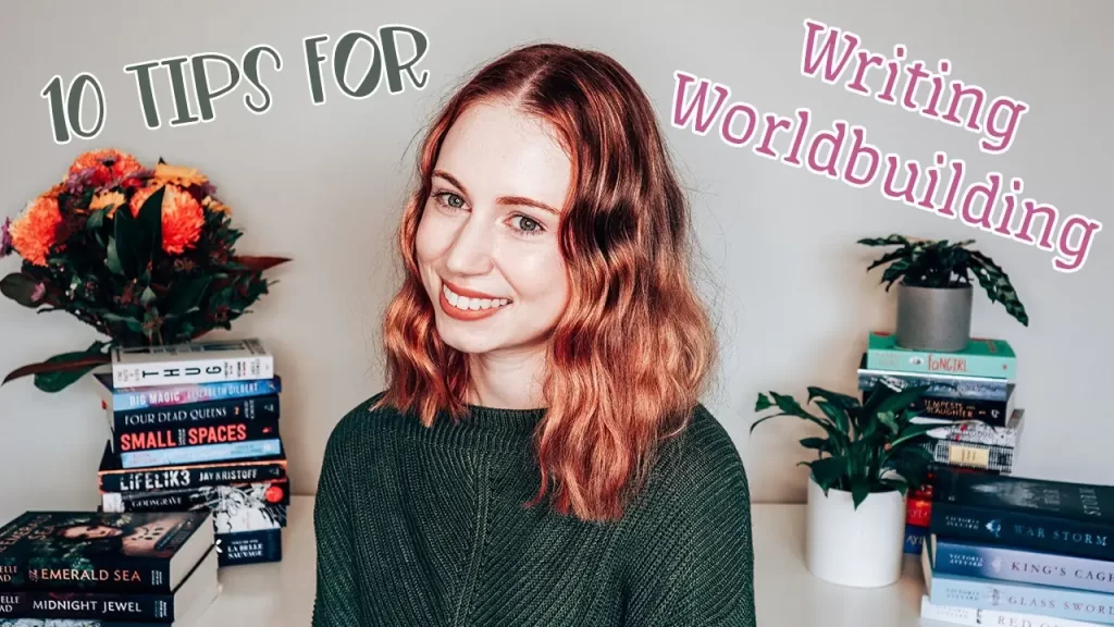 Ten tips for writing worldbuilding YouTube video cover.