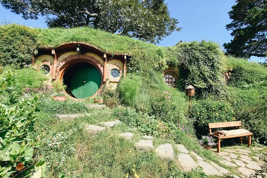 Bilbo Baggins' house at Hobbiton Movie Set.