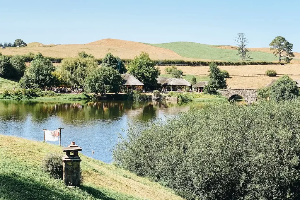 Hobbiton Movie Set landscape.