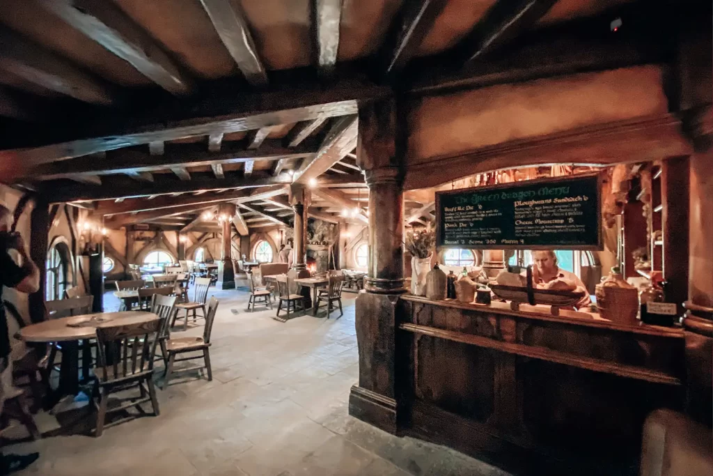 Hobbiton Green Dragon interior.