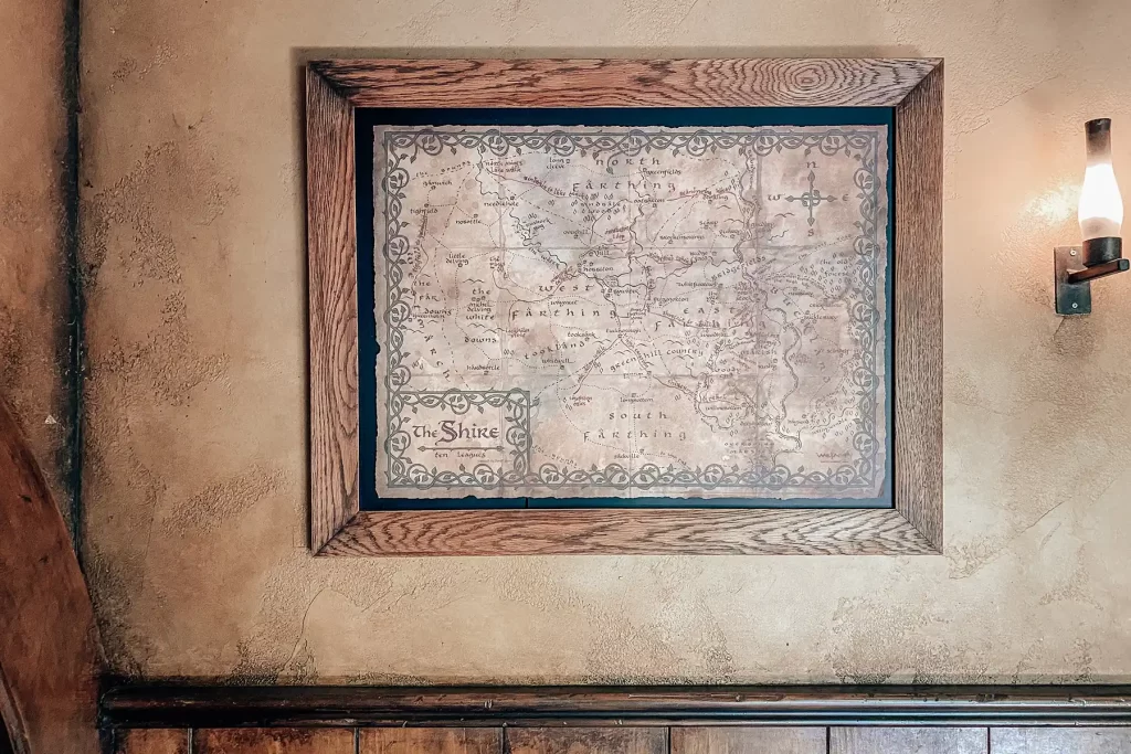 Hobbiton framed map.