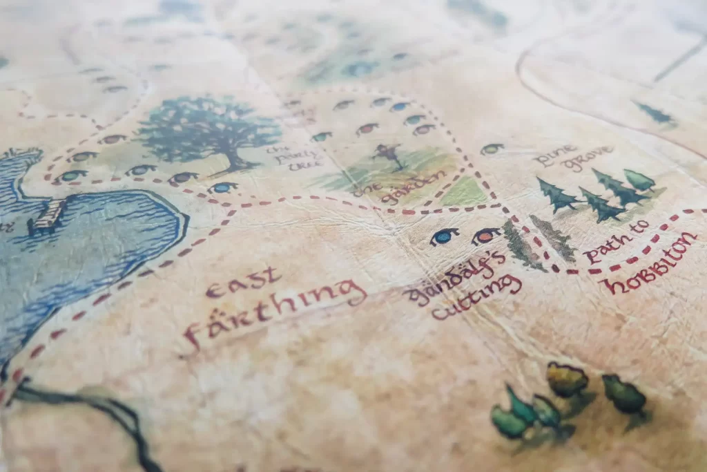 Hobbiton map.