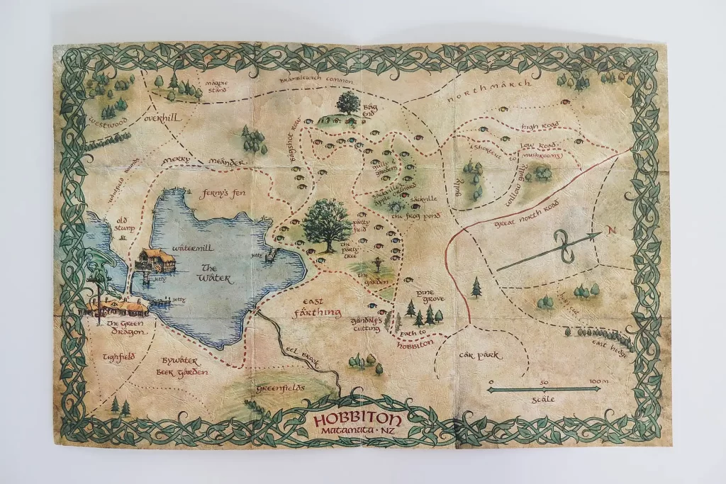 Hobbiton map.
