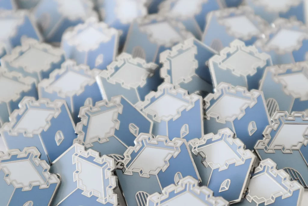 Castle pins designed by Elle McFadzean.