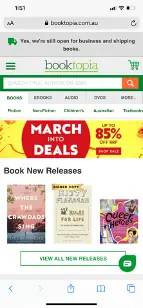 Booktopia website screenshot.