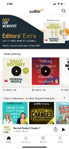 Audible app audiobook Editors' Extra screenshot.