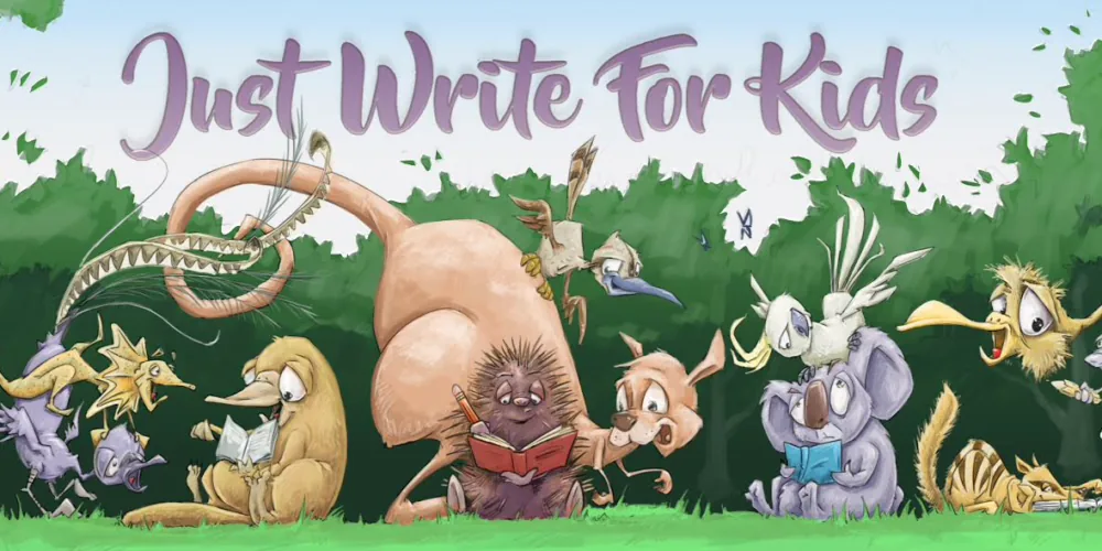 Just Write For Kids banner for Quick Six Interview with Elle McFadzean.